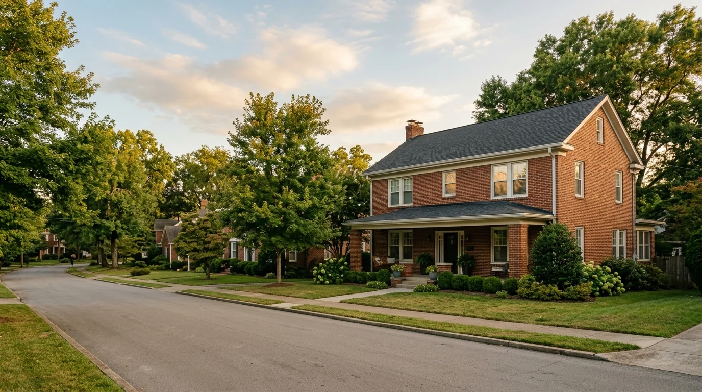 Chattanooga residential exterior at golden hour