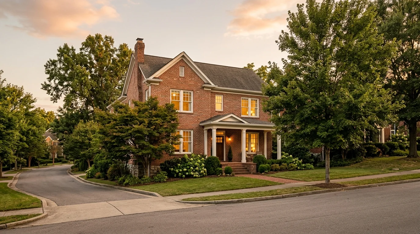 Chattanooga residential exterior at golden hour
