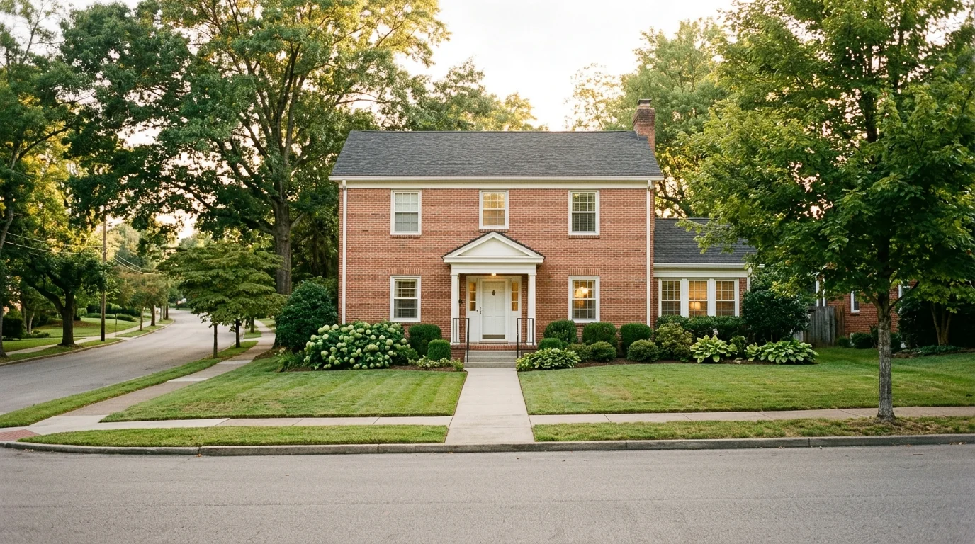 Chattanooga residential exterior at golden hour