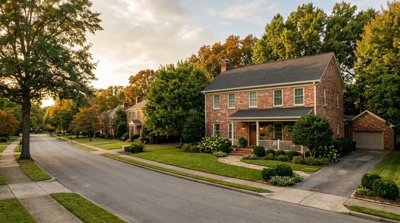 Chattanooga residential exterior at golden hour