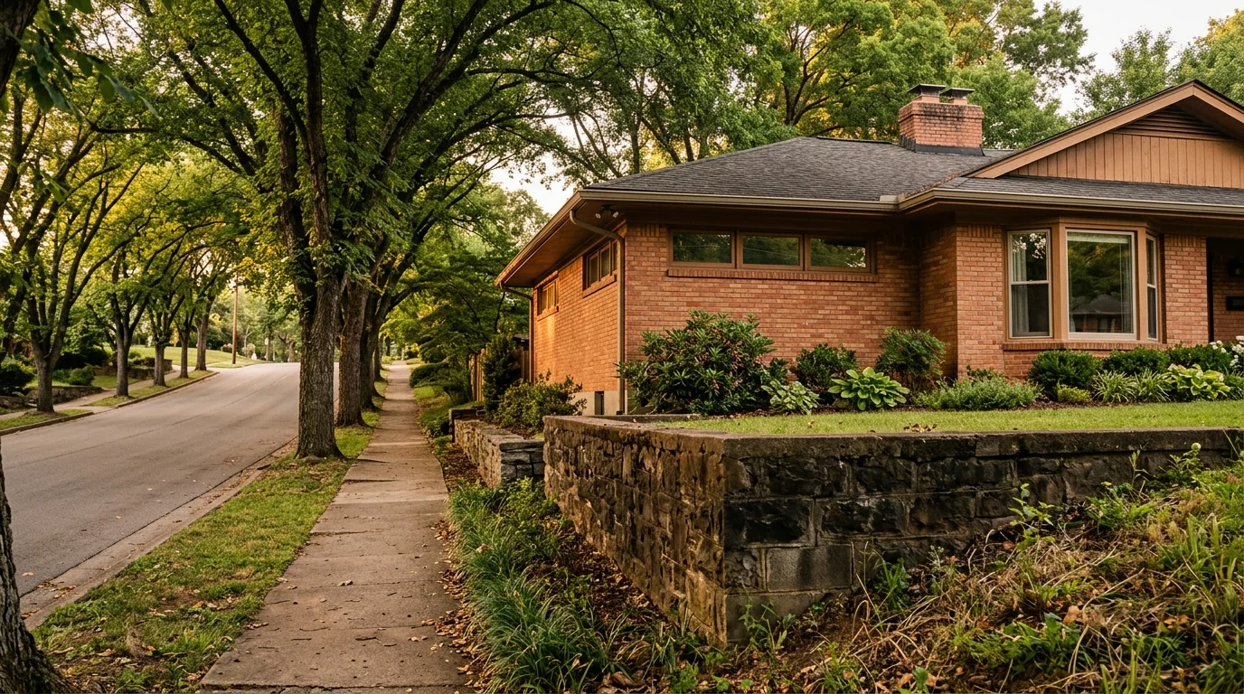 Chattanooga residential exterior at golden hour